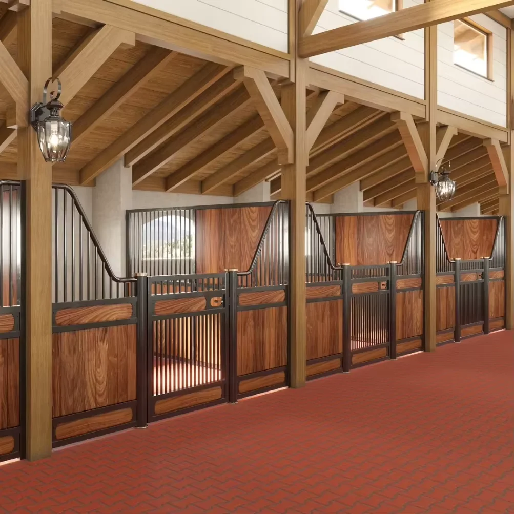 China Luxury Horse Stable Door Bamboo Simple Stable Stall Equipment High Quality Horse Stall Stables