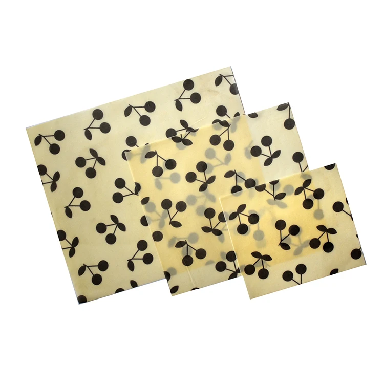Wholesale Biodegradable Reusable Organic Cotton Cloth Beeswax Food Storage Wrap