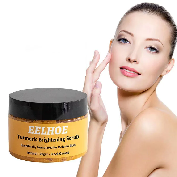 Organic Private Label Natural Bath Salts Brightening Face Scrub Exfoliating Deep Cleansing Turmeric Body Scrub For Spa