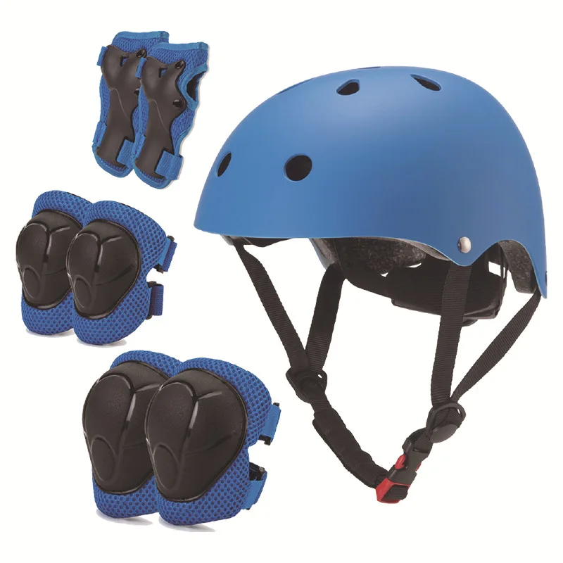 Factory price Fashionable Roller Skating Helmets 7 in 1 kids helmet and pads set