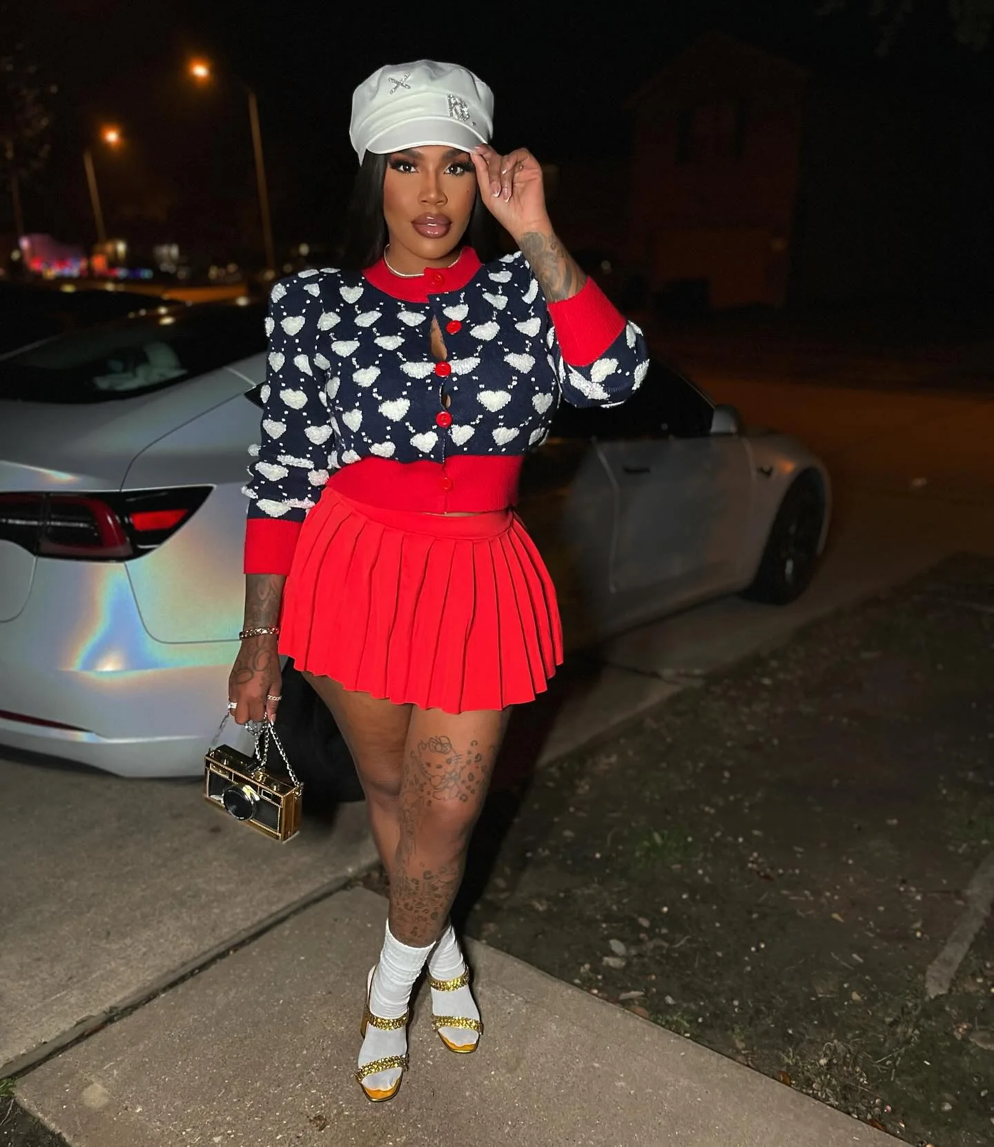 New Stylish Button Knitted Long Sleeve Crochet Cardigan Sweater Women Pink Valentines Heart Sweaters Cardigan Sweaters for Women