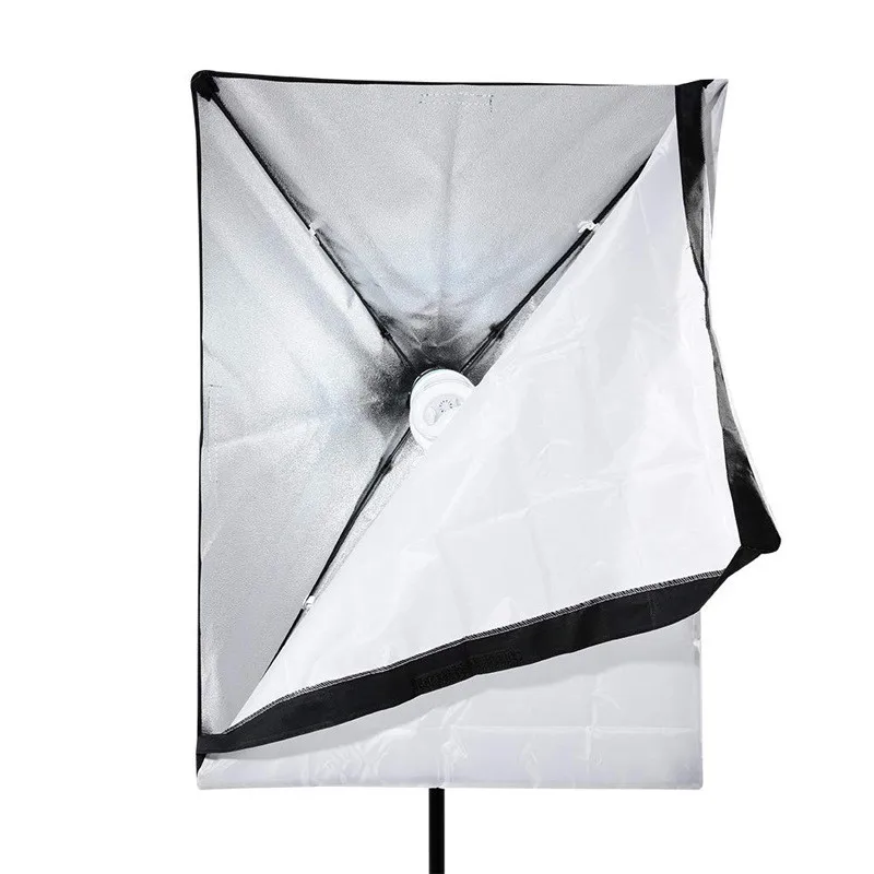 Photography equipment square studio light box flash lighting soft box with single lamp holder  reflective fabric  60*90 cm