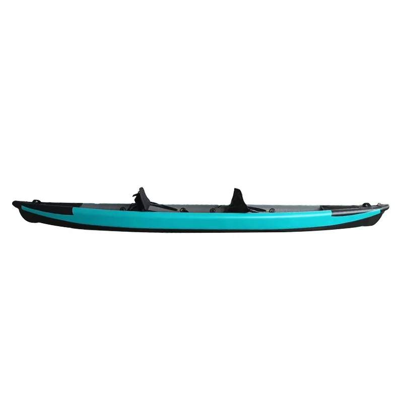 custom lightweight foldable full drop stitch double person pvc inflatable kayak
