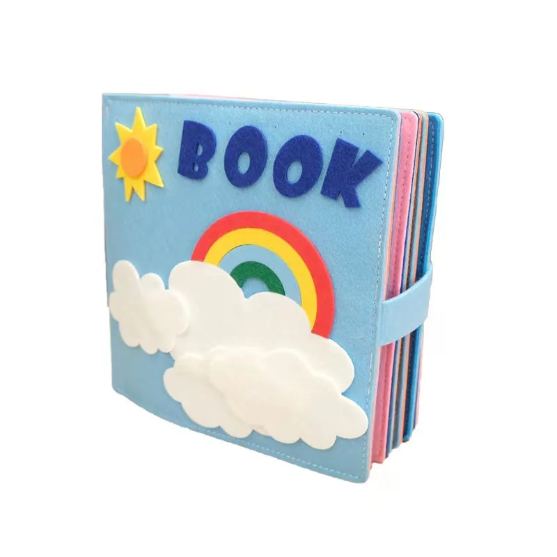 Montessori Early Education Book Busy Board Kindergarten 3d Rainbow Dressing Educational Class Toys for Kids