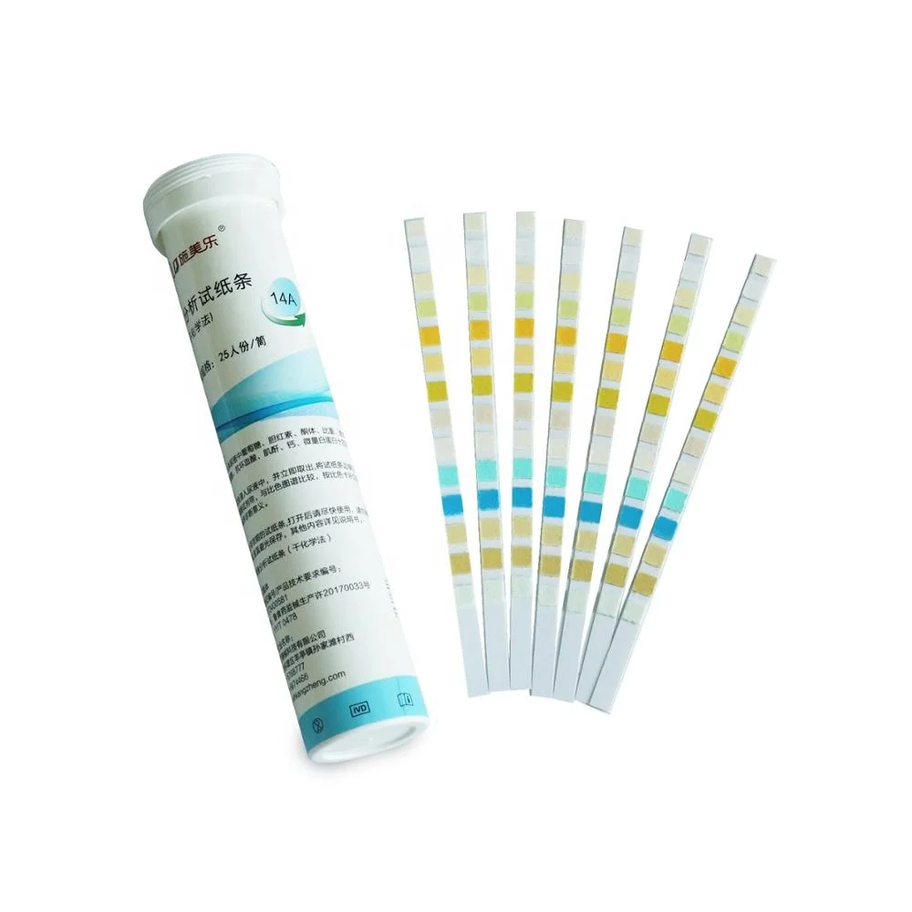 Universal Glucose Vitamin C Calcium Leukocytes Blood Urine Test Strips 14 Parameters