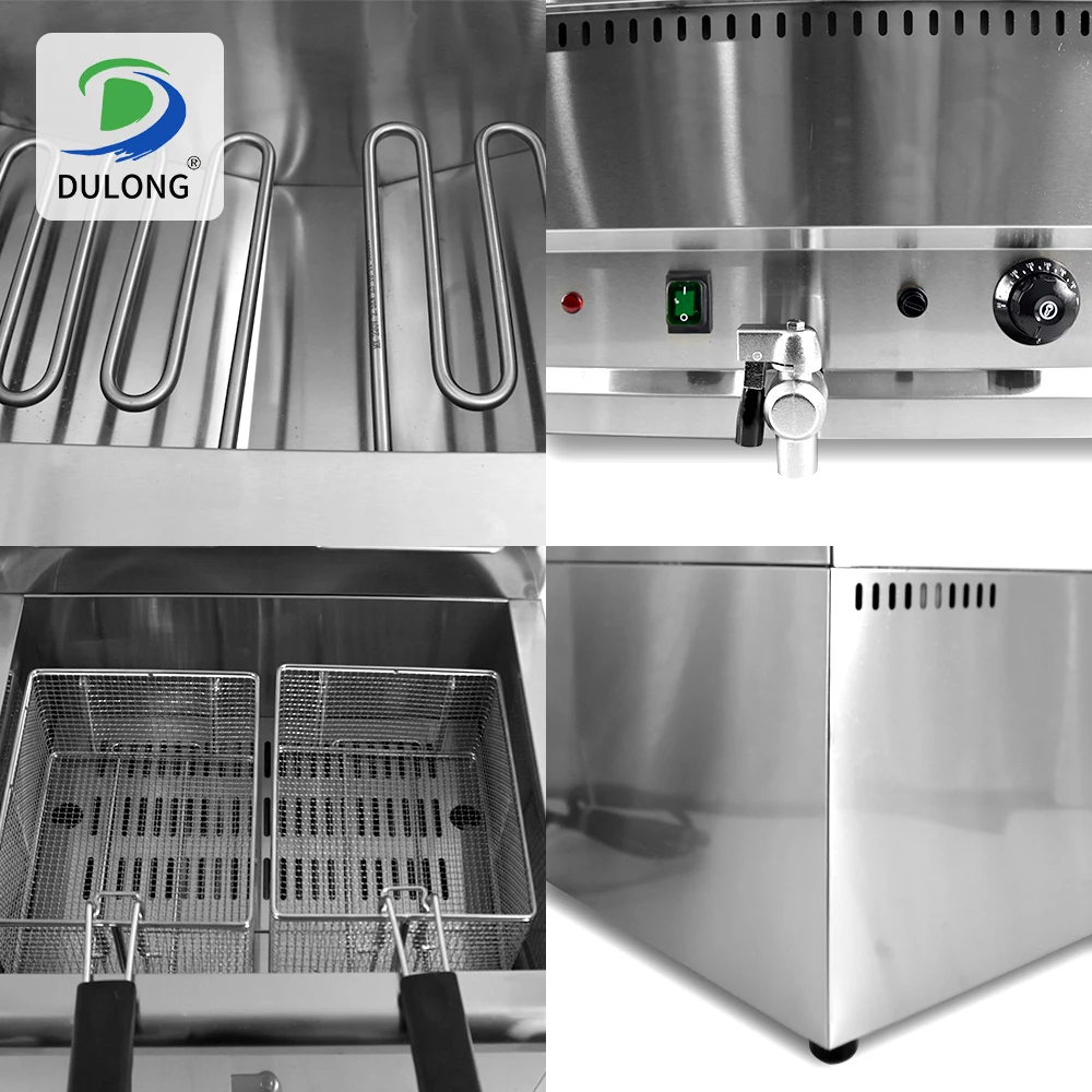35L commercial hotel and restaurant stainless steel one tank deep fryer with big volume and cooking area