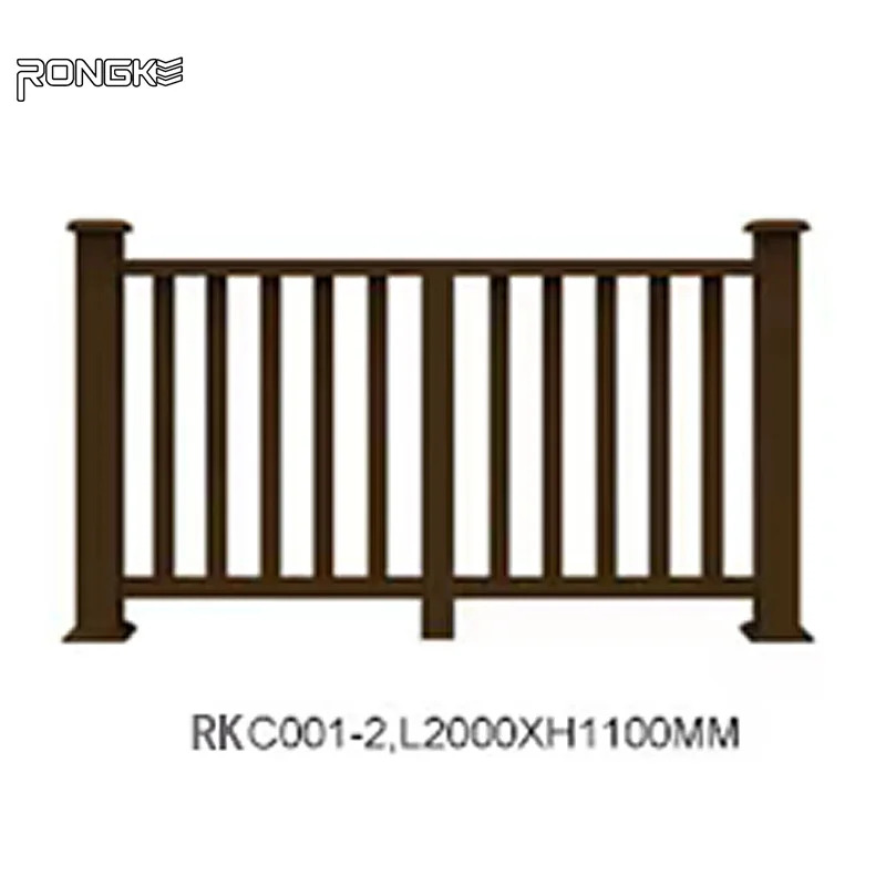 RONGKE  China Factory DIY Installation Outdoor Eco-Friendly WPC Synthetic Composite Railing