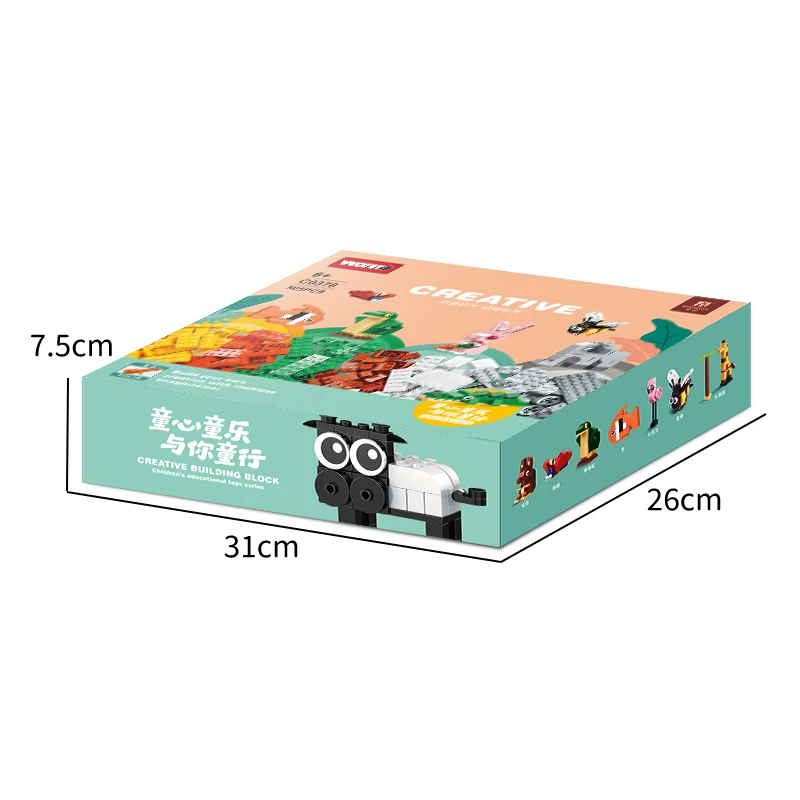 WOMA TOYS Factory Hottest Sale Kids Assembling Building Block Little Brick Construction Toy Preschool Zoo Animal World Forest