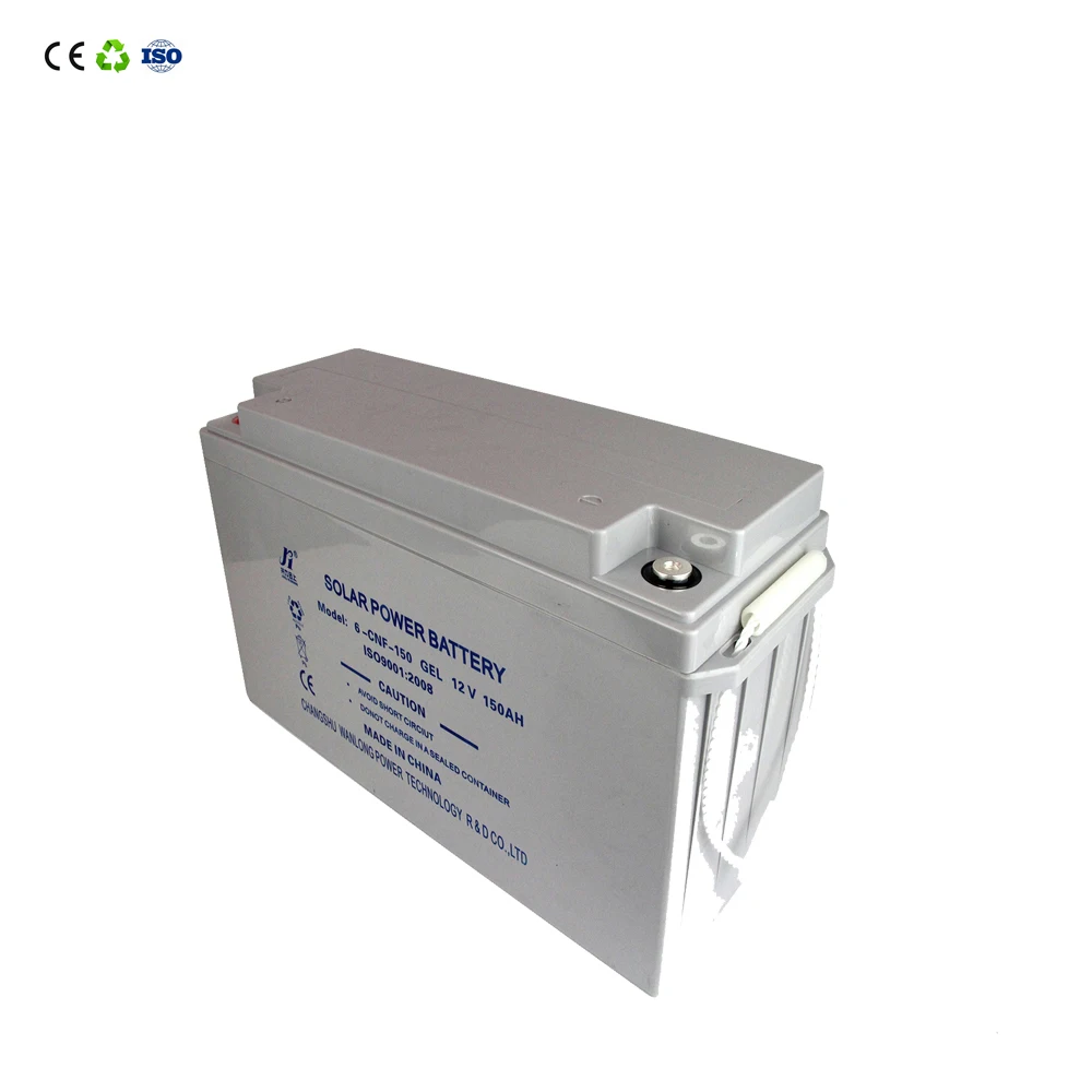 Wanlong Power 12 volt lead carbon battery 12V 150ah maintenance free deep cycle sealed lead acid gel solar battery