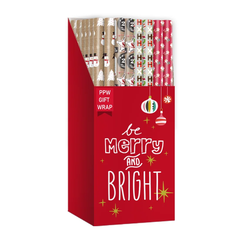 Wholesale Custom beautiful Roll christmas gift wrapping paper for Wedding Birthday Holiday Baby Shower Wrap