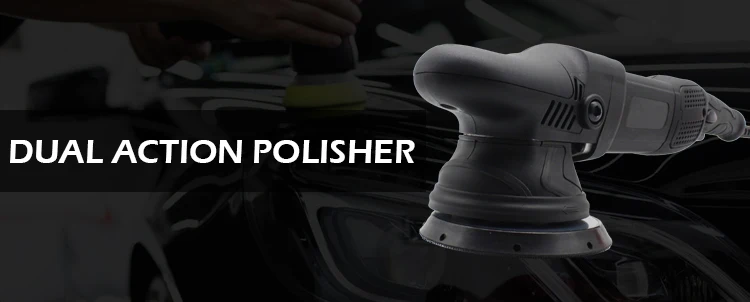 15mm 6 Variable Speed Auto Detailing Buffer with 5 Inch Backing Plate Pad Dual Action Random Orbital Car Polisher