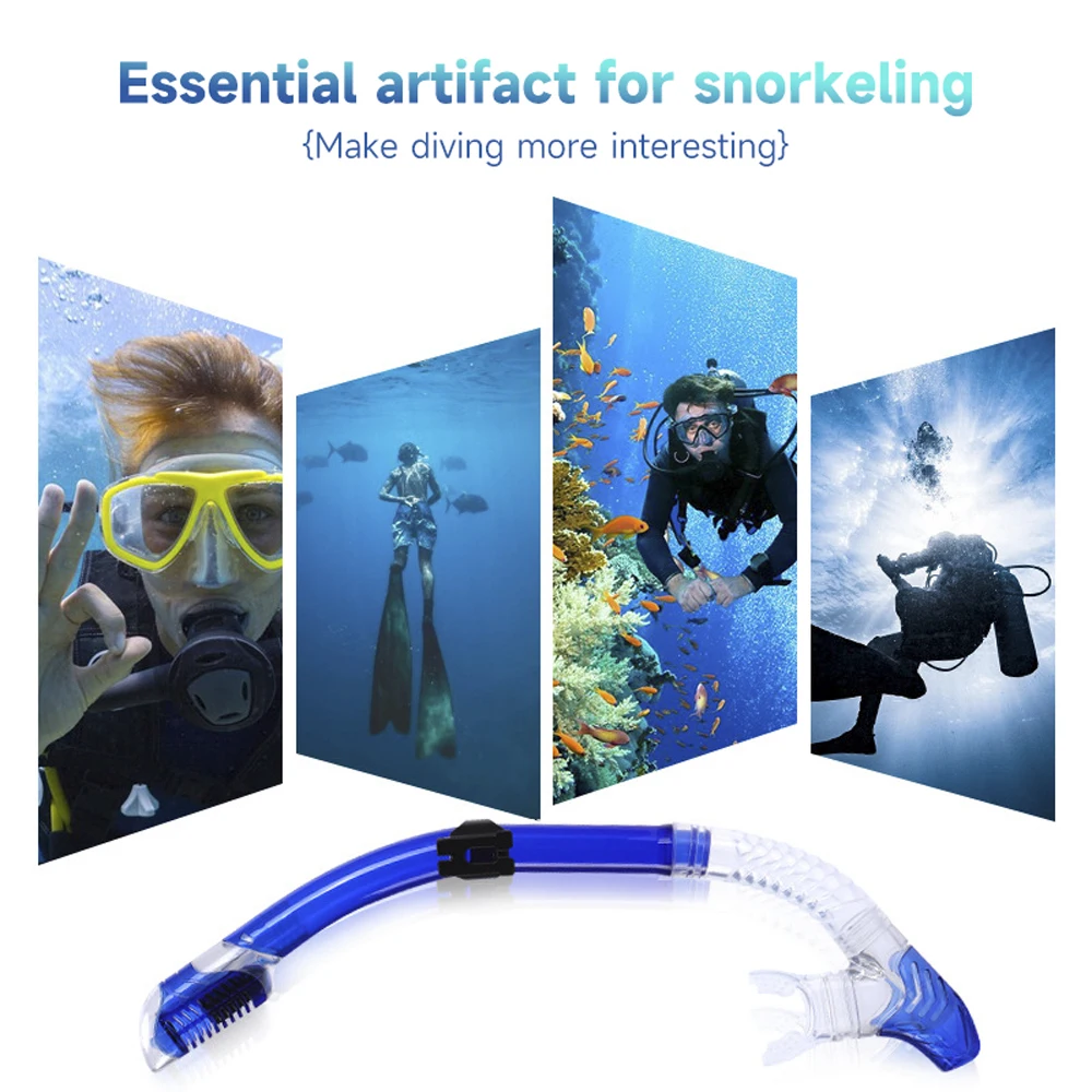 Diving Snorkel Scuba Diving Equipment Silicone Full Dry Swimming Underwater Breathing Tube Hose Snorkeling Gear Diving Accessory