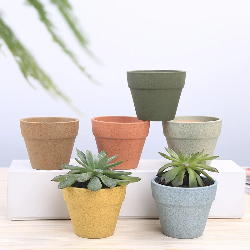 cartoon ceramic garden flowerpot decoration cross-border e-commerce for macaron pot combination pots