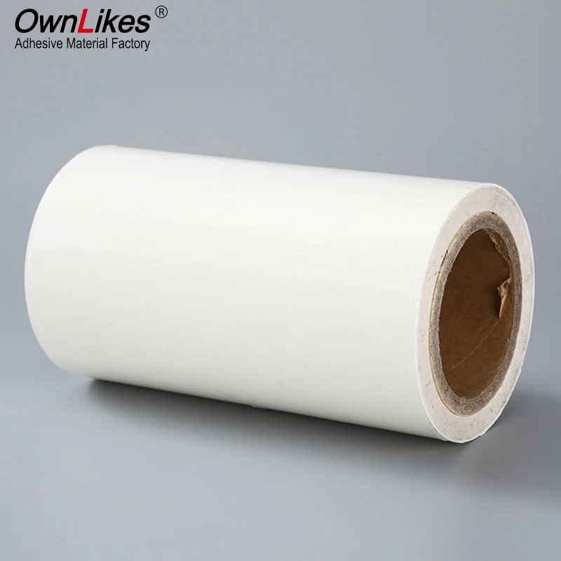 Ownlikes 2023 Best Quality Inkjet Sticker Paper 60mic 75mic White BOPP Self Adhesive Acrylic Adhesive Single Side Jumbo Rolls