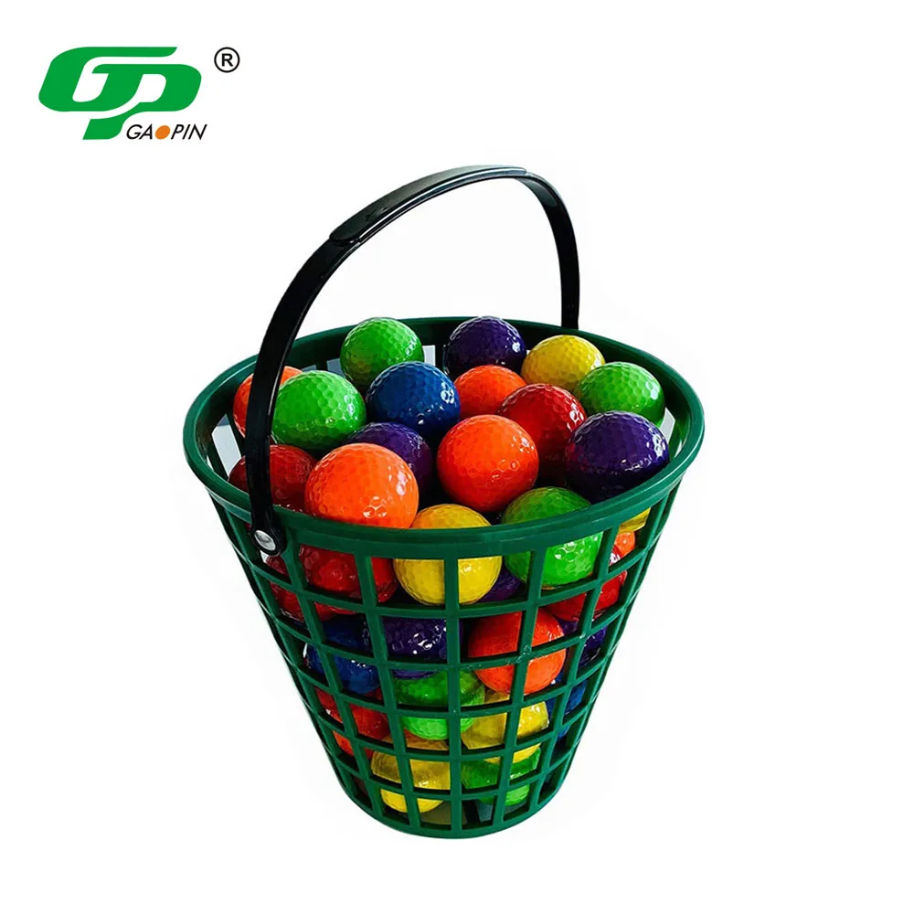 High Capacity Plastic Driving Range Golf Ball Baskets Hold 50/75/100/150 Balls Green Black Golf Balls Container