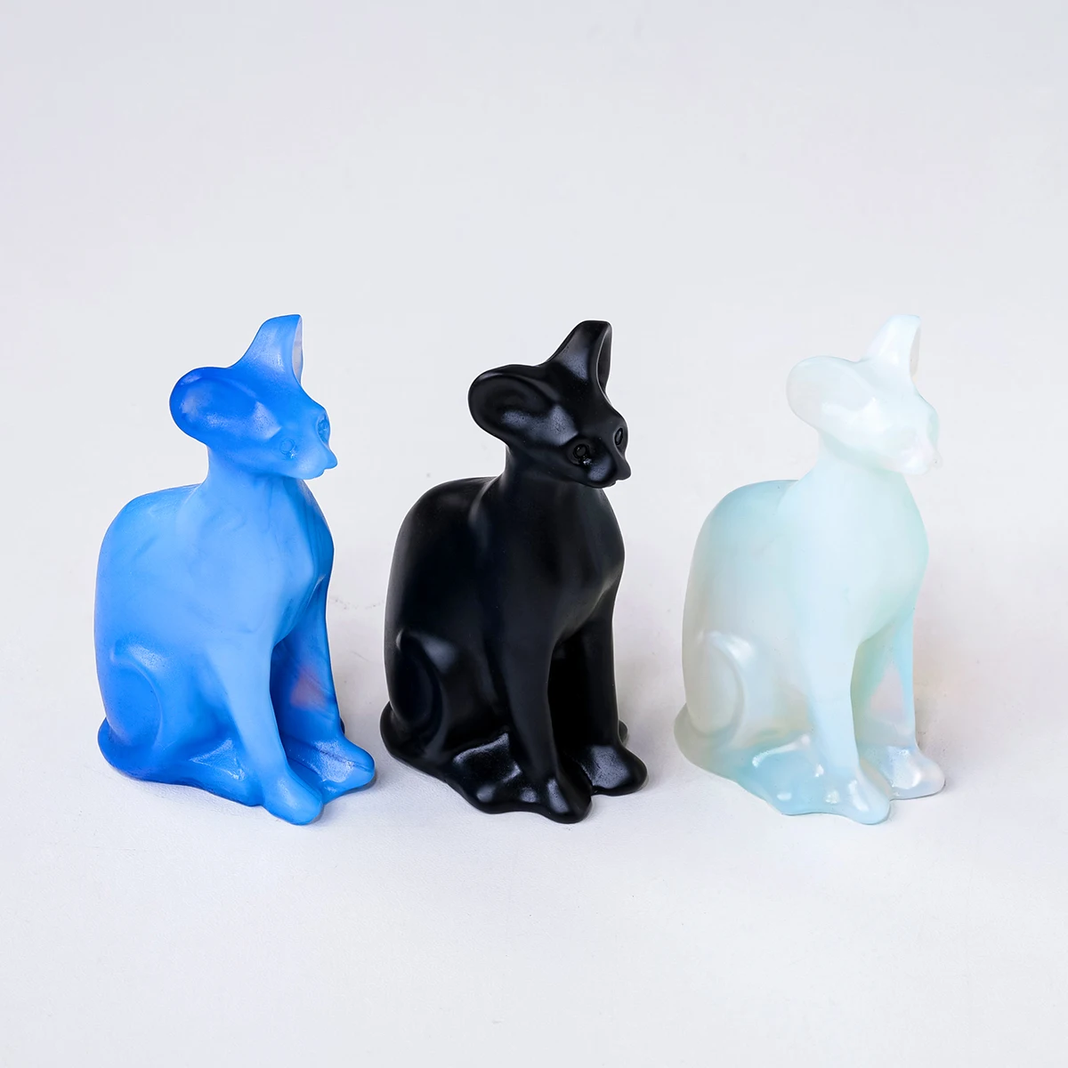 Crystal Hot Sales Yellow Calcite Carved Sphynx Cat Statue Carfts For Home Decor