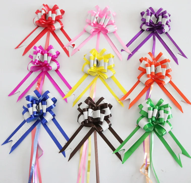 PP ribbon bow custom printed ribbon satin solid color polyester satin ribbons for gift wrap