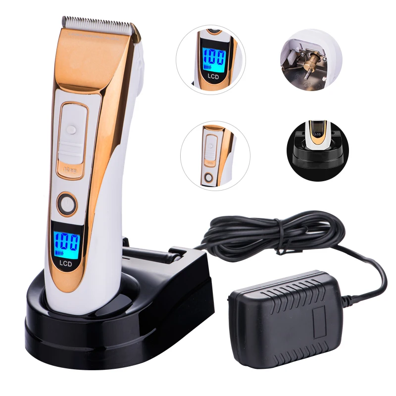 
Professional Electric Cordless Multifunctional Hair clipper with attachment guide combs 