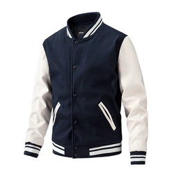 Baseball Leather Street Coats Custom Embroidered Letter Windbreaker American Hip Hop Loose Coat Mens Casual Pullover Jackets