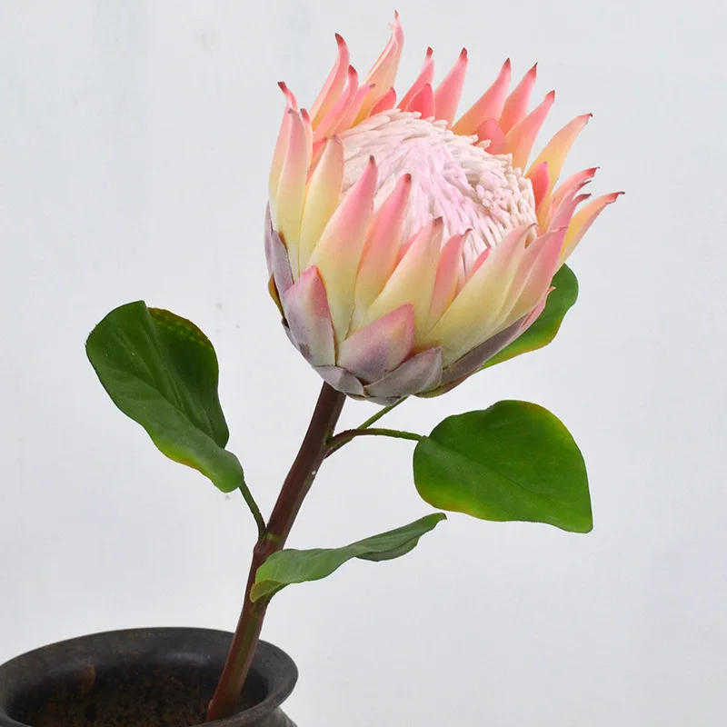 Cynaroides Artificial Silk King Protea Bouquet Wedding and Home Decoration Flowers for Christmas Halloween Easter Occasions