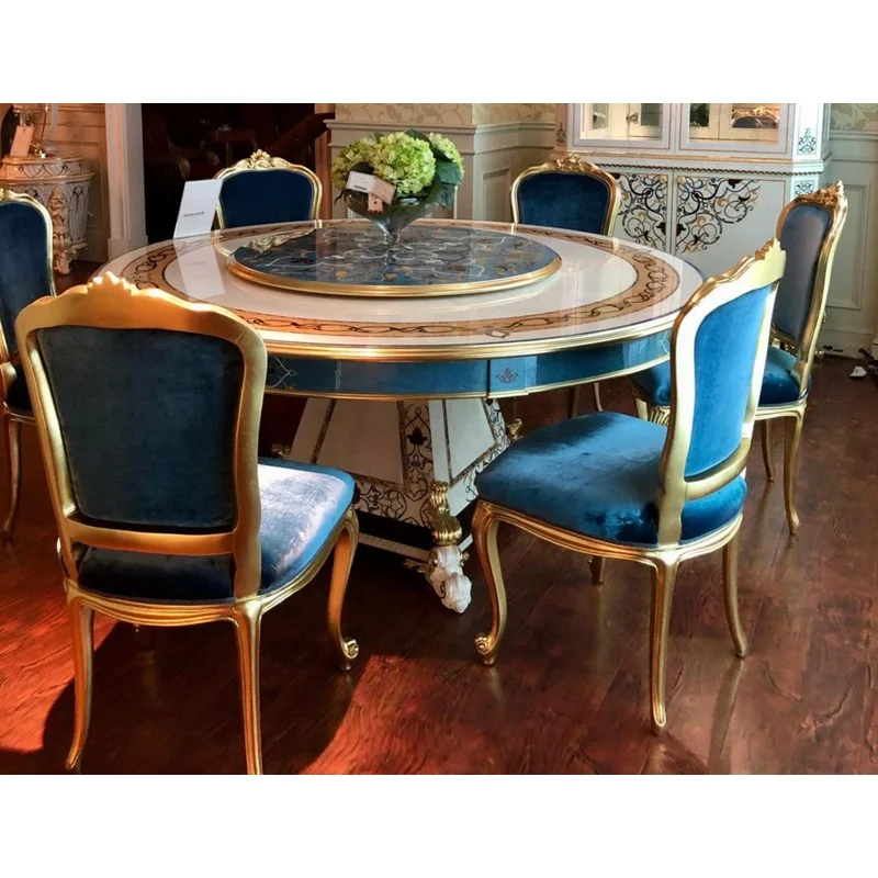 New arrival classical style Luxury Italian Baroque Style Palace Hand Carved Long Dining Table