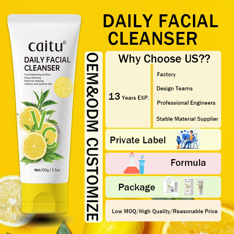 Popular Product Moisturizing and Brightening Vc Facial Cleanser ,Dense Foam,Skin Nourishing and Skin Facial Cleanser