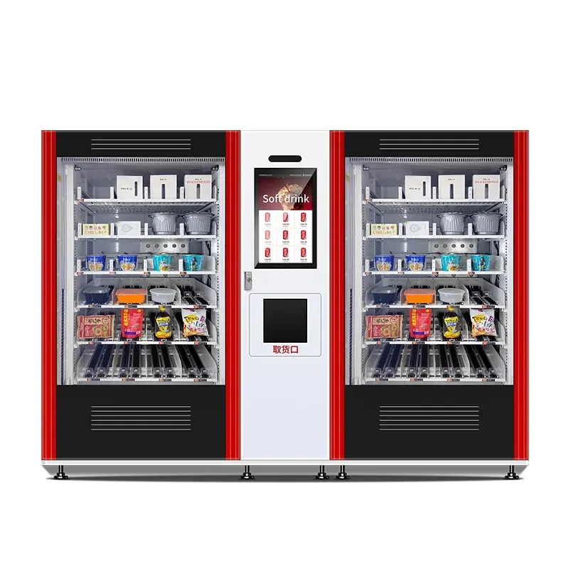 Touch Screen Big Capacity Elevator Vending Machine Food Drink Vending Machine For Supermarket