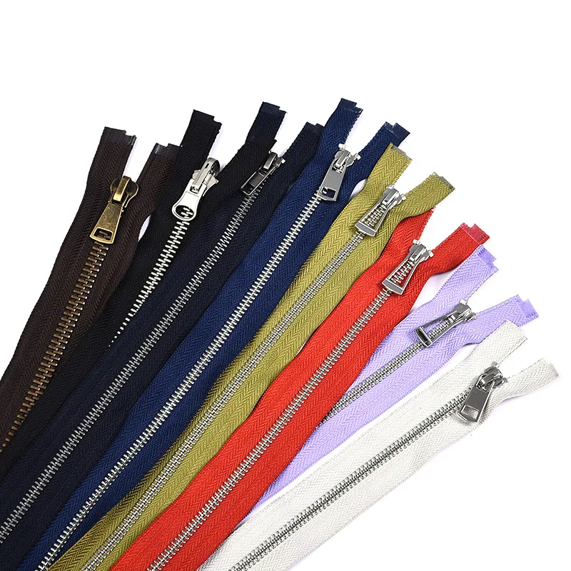 Factory Low Price New Product 3# 5# 8# Metal Zipper Aluminum Magnesium Alloy Multiple Colors For Jeans Bags Clothes Zipper