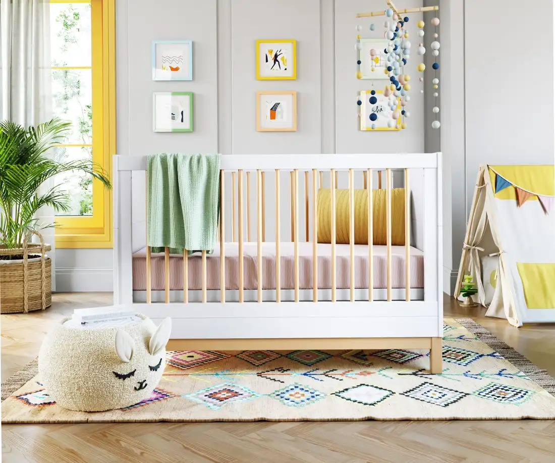 kids cribs solid wood pine cot bed,baby wholesale multifunctional baby bed crib