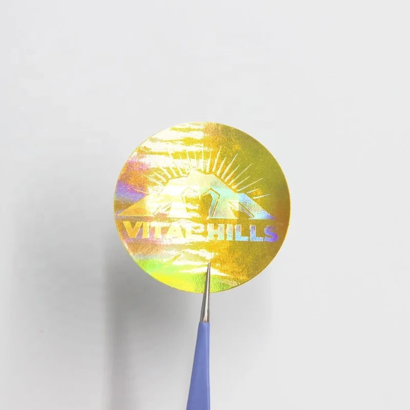 UV Resist Waterproof Rainbow Silver Laser 3D Hologram Reflective Glitter Sticker Die Cut Label Logo Custom Holographic Stickers