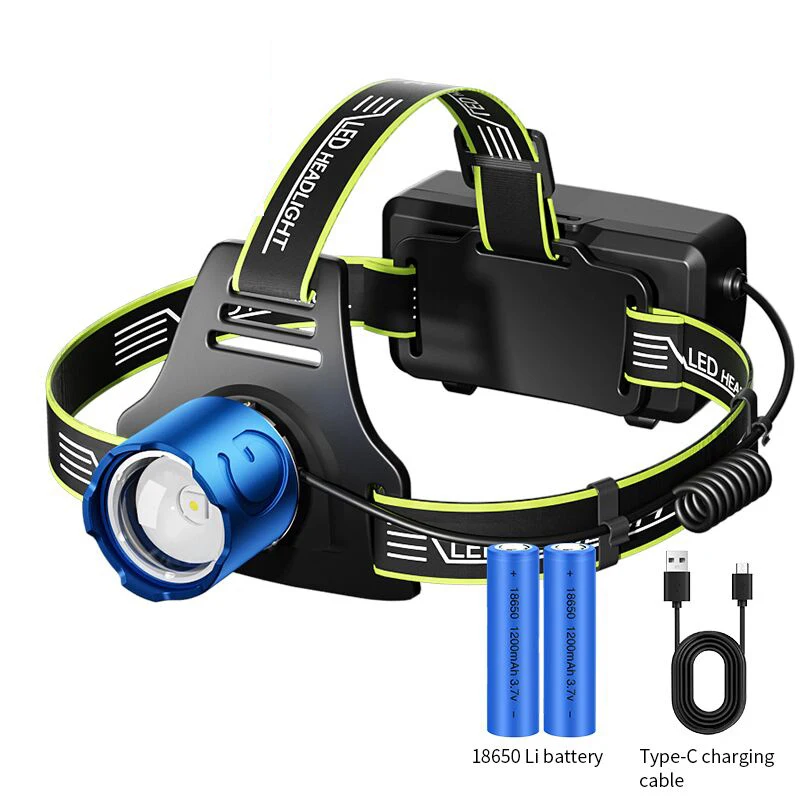 Super bright usb 1000 lumen rechargeable led headlight headlamp for night fishing hiking