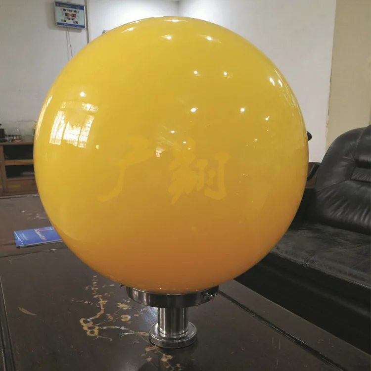 Round Ball Globe Stainless Steel Solar Post Light Outdoor Waterproof 16 LED Column Head Light For Garden Villa Pillar Light