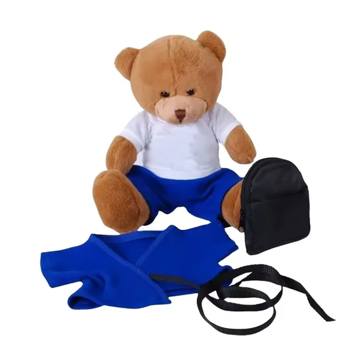 Customized mini stuffed plush judo uniform teddy bear plush