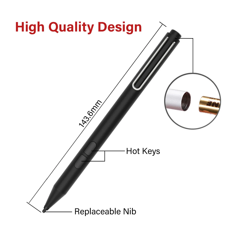 Wholesale High Quality Tablet Active Capacitive Stylus Pen for Microsoft Surface Pro 3/4 /5/6/7