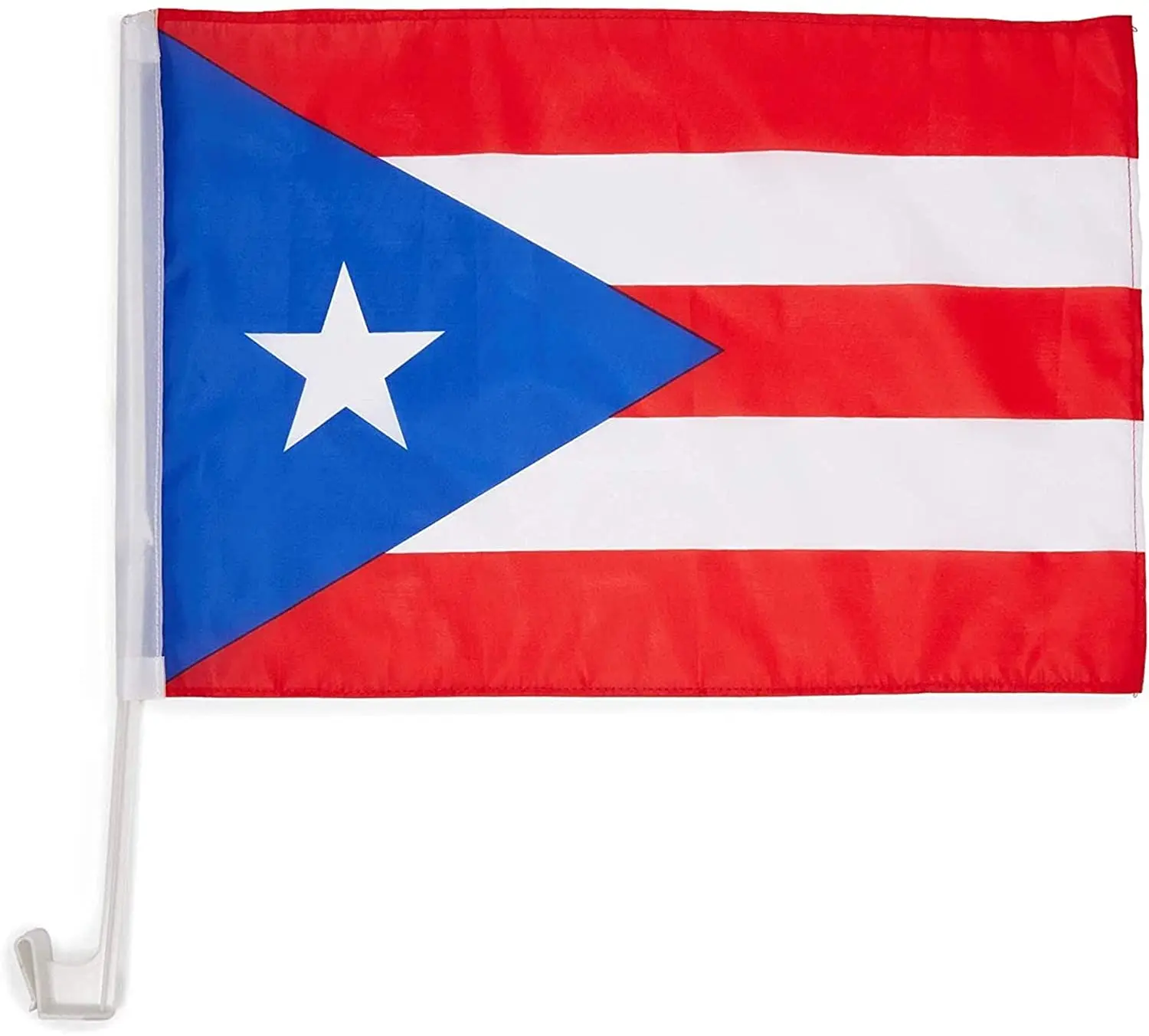 China Custom Polyester Wholesale Stock 12'x18' 30x45cm Puerto Rico Car Flags Custom Country Car Flags for Window Decoration