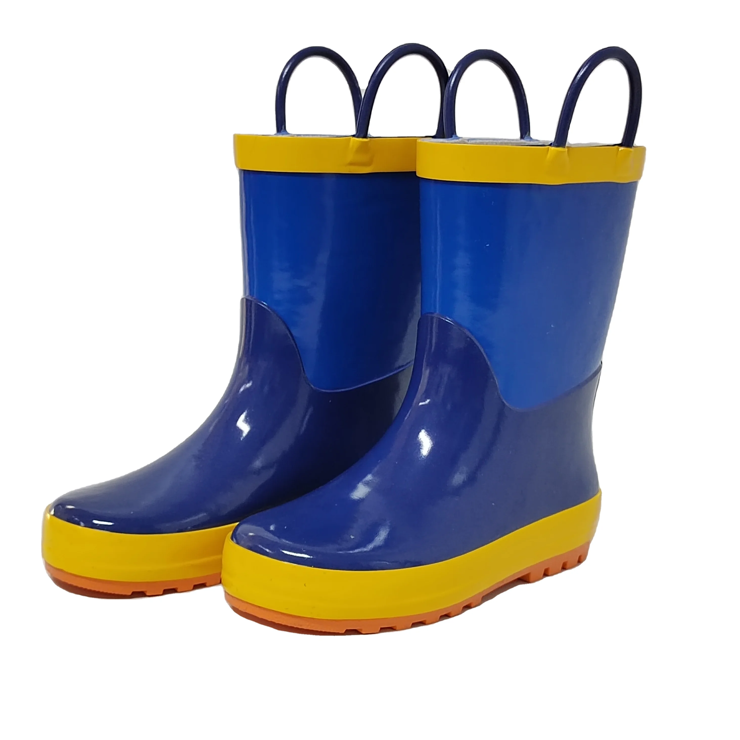 the most popular design plain color lining rubber wellies for children