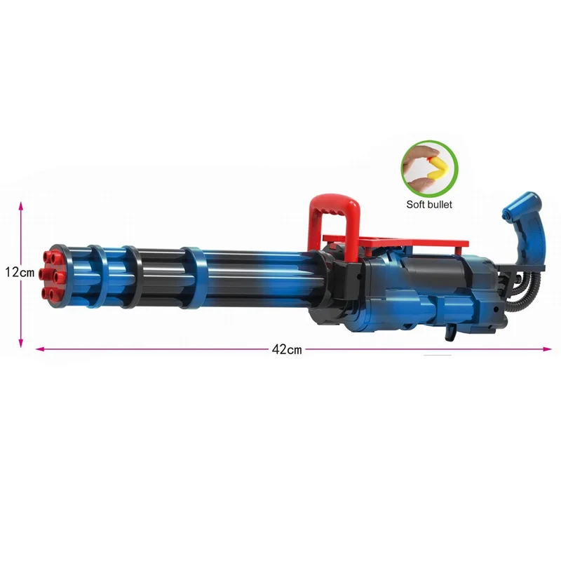 Two in one children cool soft bullets water bullet Gatling soft bullet gun simulation heavy machine gun toy with gift card