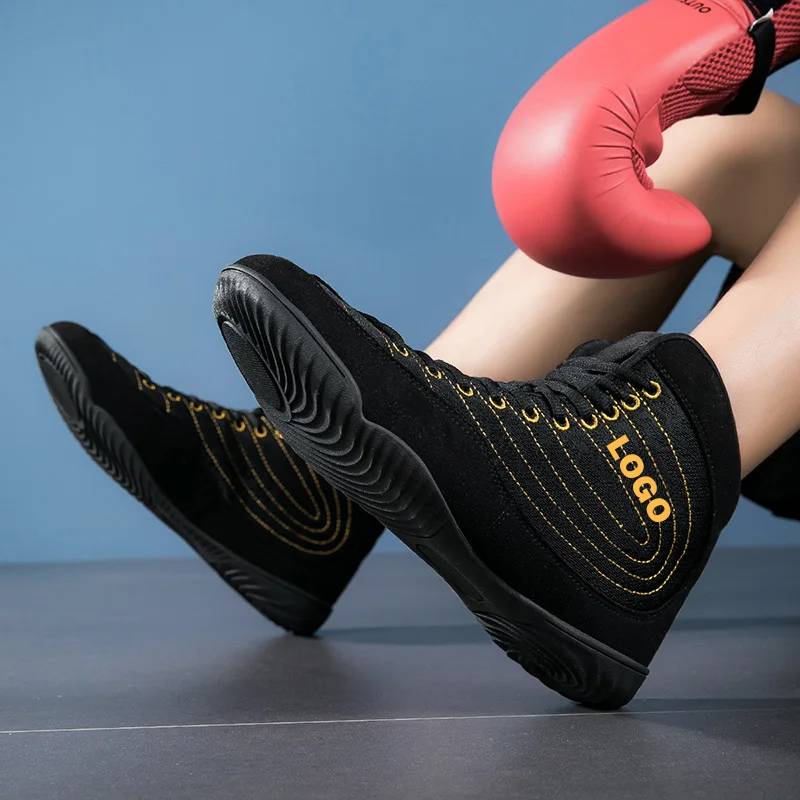Custom High-top Combat Training Bodybuilding Shoes Boxing Shoes For Men