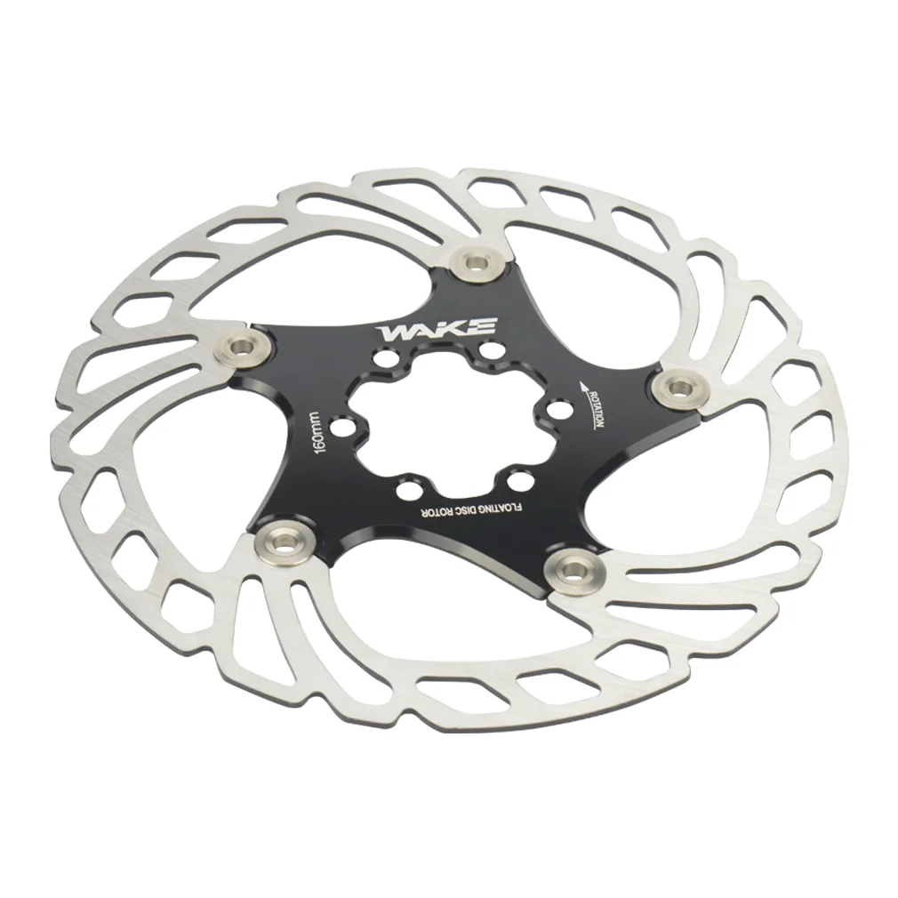 Floating Heat Dissipation 160mm Mountain Bicycle Disc Brake Disc with 6 Bolts MTB Road Bike Brake Disc WAKE Bicycle Brake Rotor