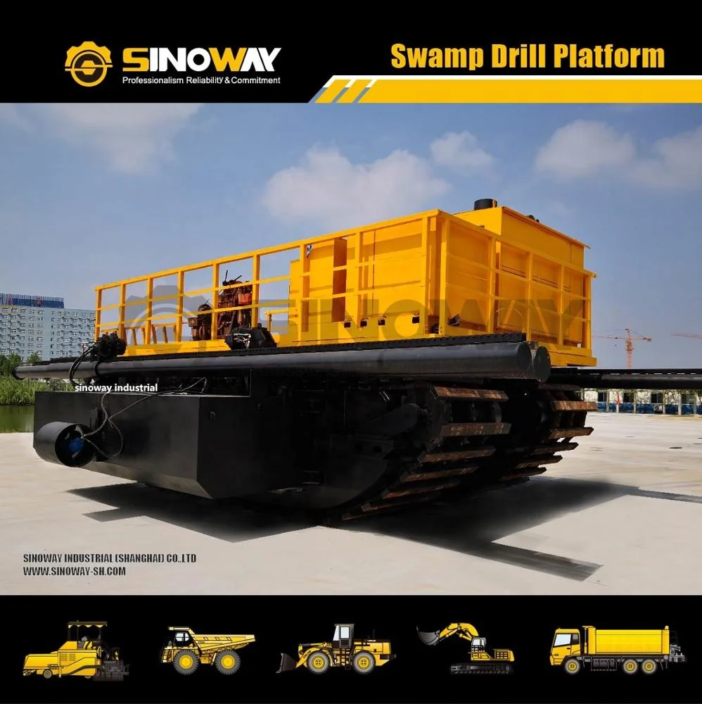 Amphibious drill buggy Swamp Marsh buggy for soft terrain