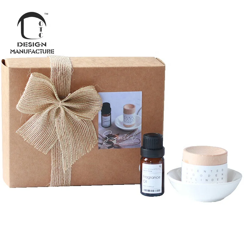 factory classic zen style natural wood diffuser with 10ml essential oil