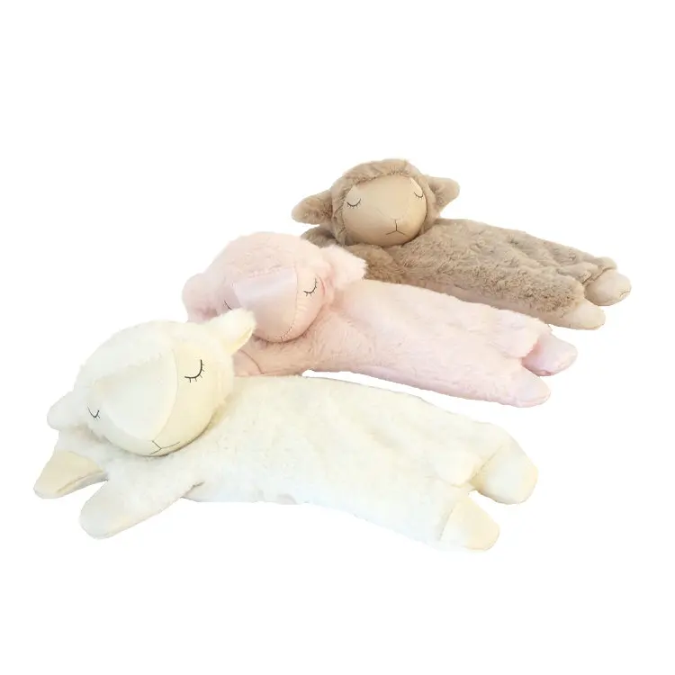 Plush Lamb Design Microwavable Heating Yoga Natural Aromathreapy  Flaxseed Lavender Eye Pillow mask with Cover