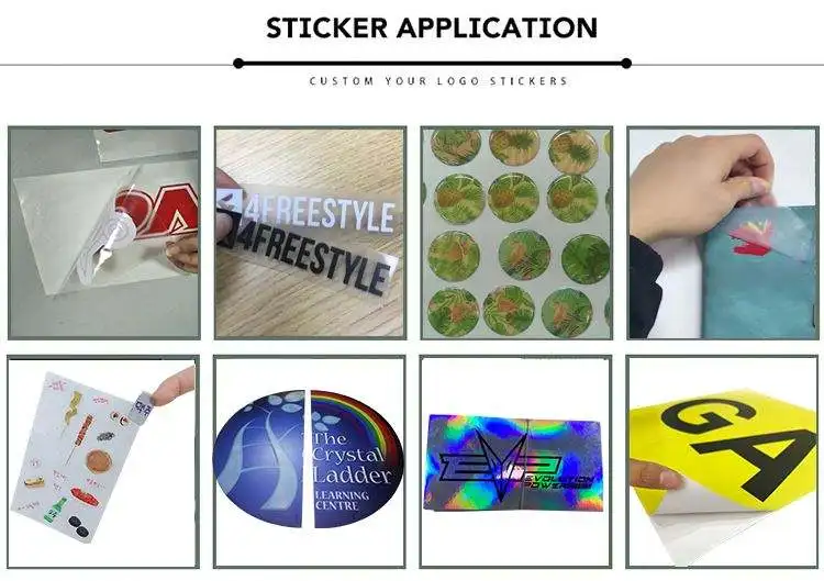 Wholesale Vinyl Stickers Custom Printing Adhesive Waterproof Roll White Vinyl Stickers With Logo Cheap Stickers