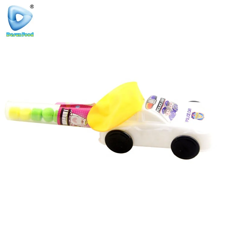 Hot Selling Children Funny Balloon Racing Car Toys With Candy