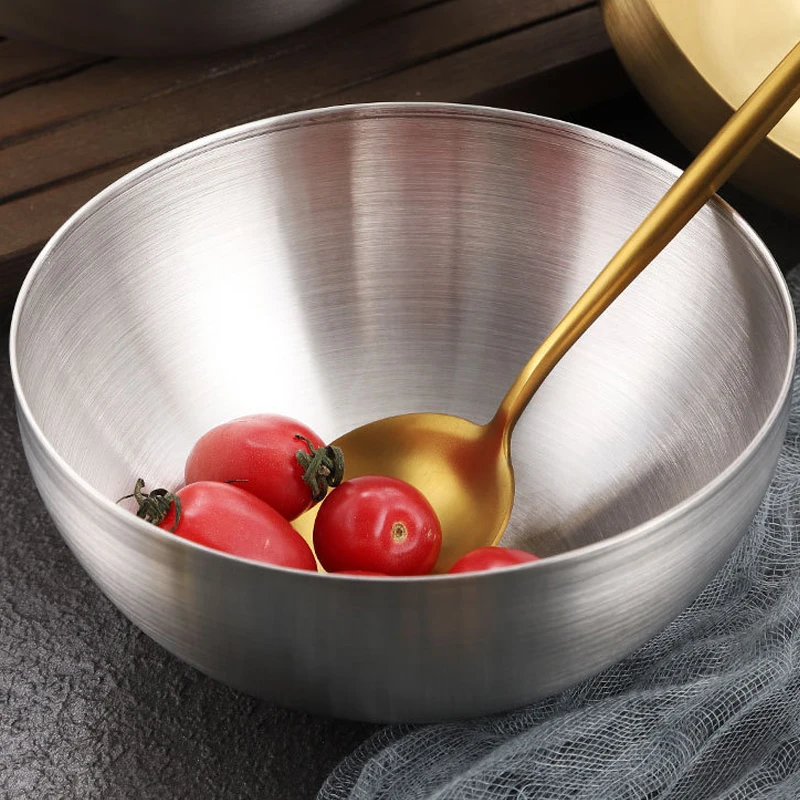 Korea Stainless Steel 304 Large Capacity Stackable Dishwasher  Mixing Salad Cooking Bowl Sets