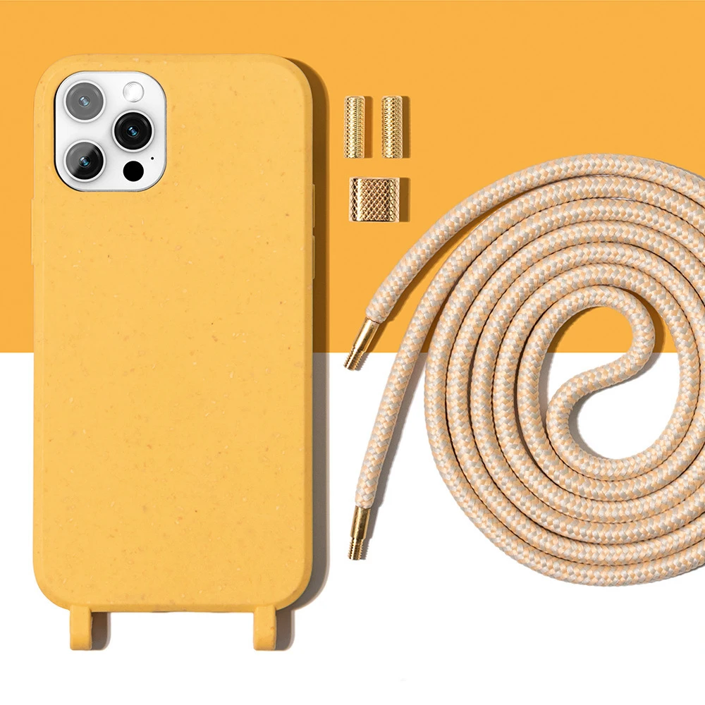 For Iphone 12 Pro Max Smart Phone Case With Lanyard Cellphone Accessories Biodegradable Phone Cases With Strap