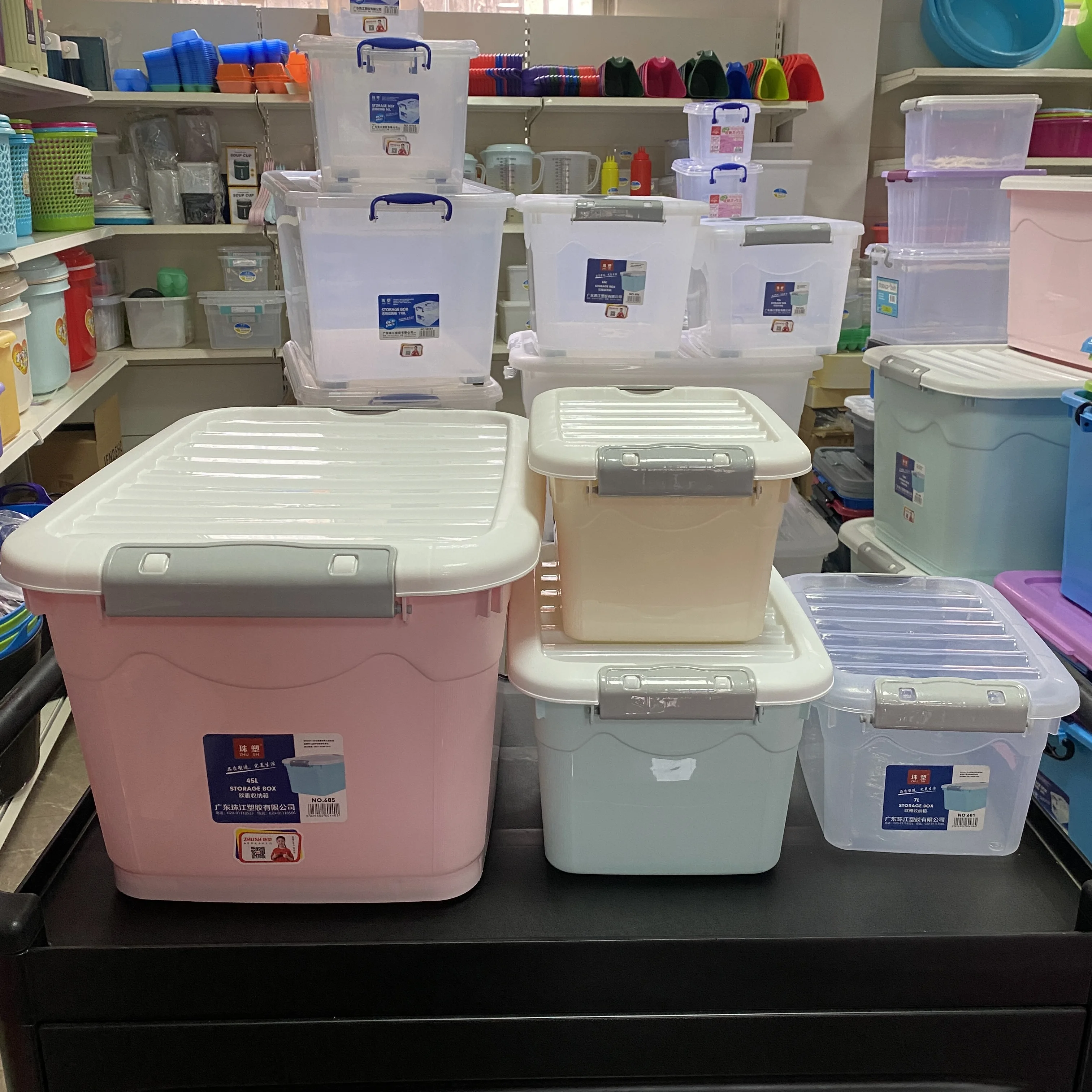 wholesale have different specifications stackable Multipurpose plastic storage box pantry organizer