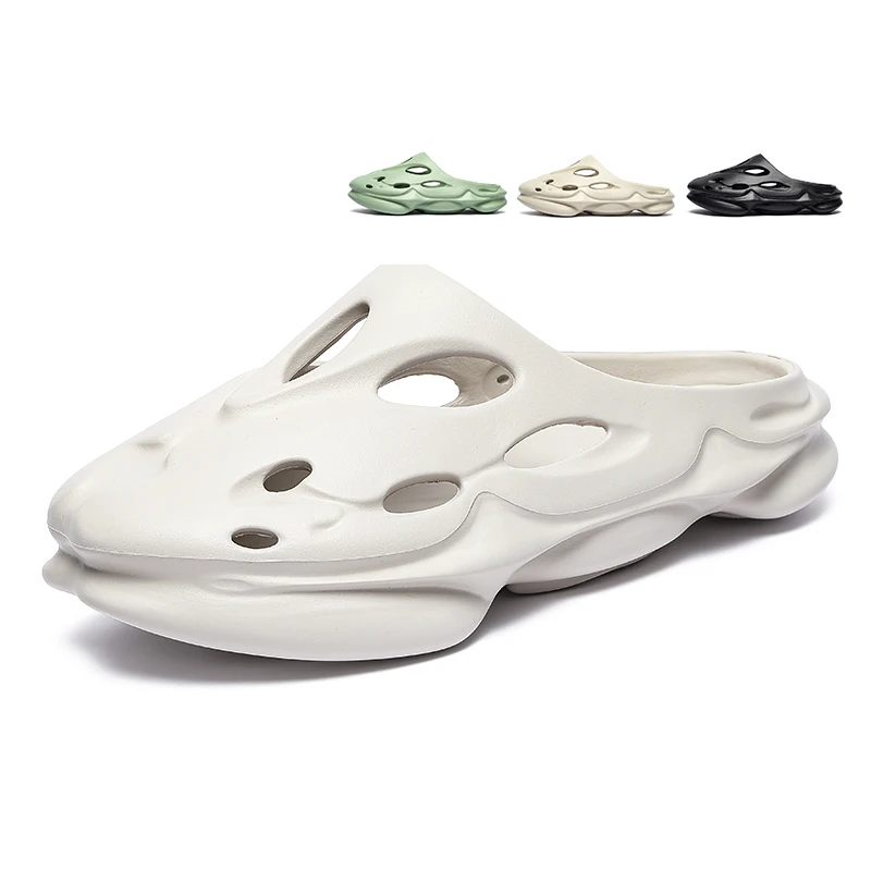 Unique Designer Party Outdoor Beach White Clogs Shoes For Men Cloggs Breathebles Garden Shoes Men Foam Runner Brown