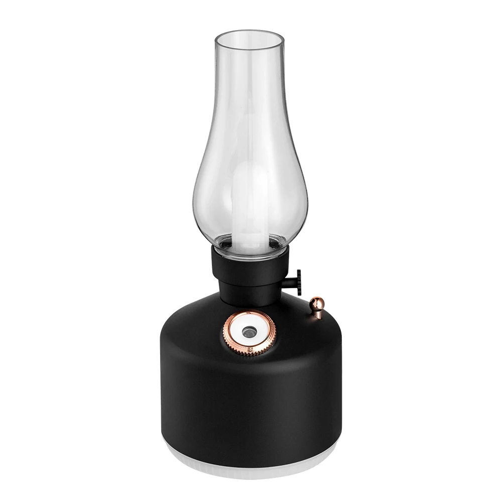 2022 New Kerosene Lamp Creative Air Humidifier Desktop Night Light Aromatherapy Essential Oil Diffuser