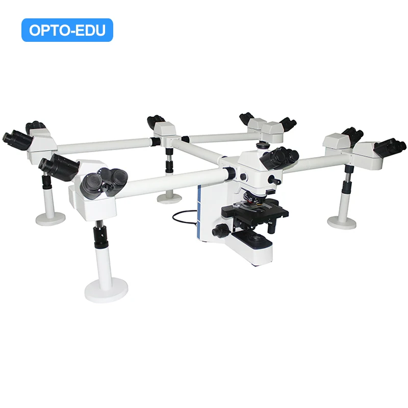 OPTO-EDU A17.0940 LED Infinity Plan Achromatic 10 Position Multi-Viewing Microscope